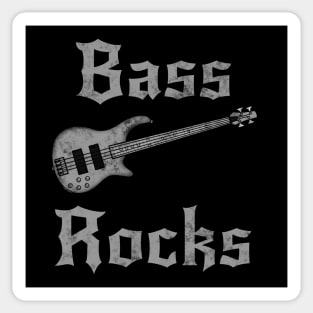 Bass Rocks, Bassist Goth Heavy Rock Metal Musician Sticker
